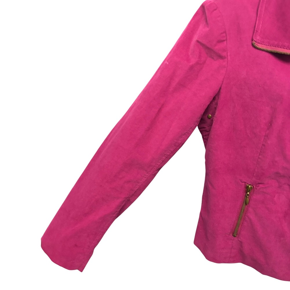 Patrick Christopher Womens Magenta Pink Corduroy Full Zip Jacket Size M Fine Wal - Picture 5 of 13